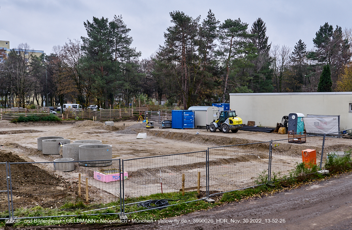 30.11.2022 - Baustelle an der Quiddestraße Haus für Kinder in Neuperlach